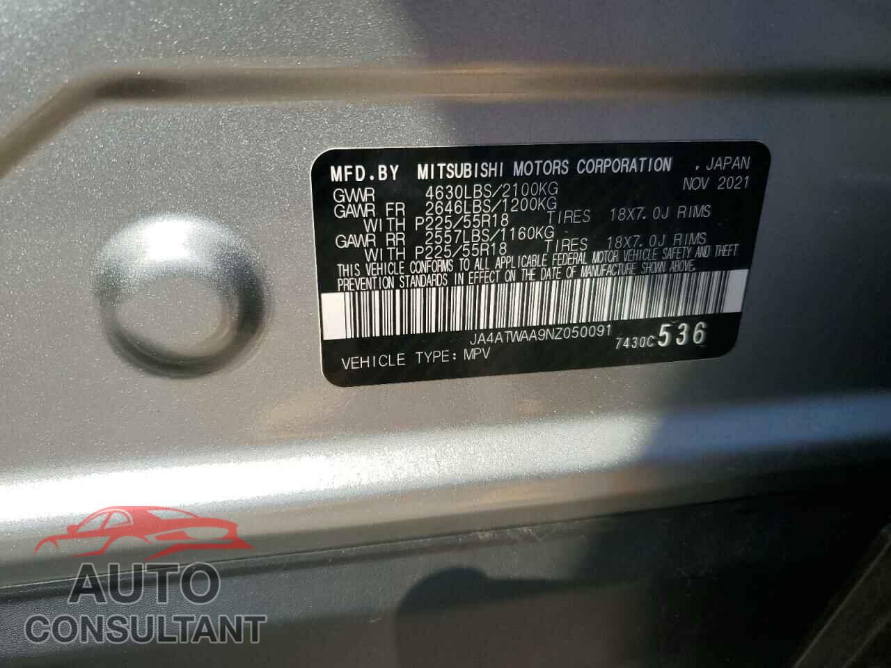 MITSUBISHI ECLIPSE 2022 - JA4ATWAA9NZ050091