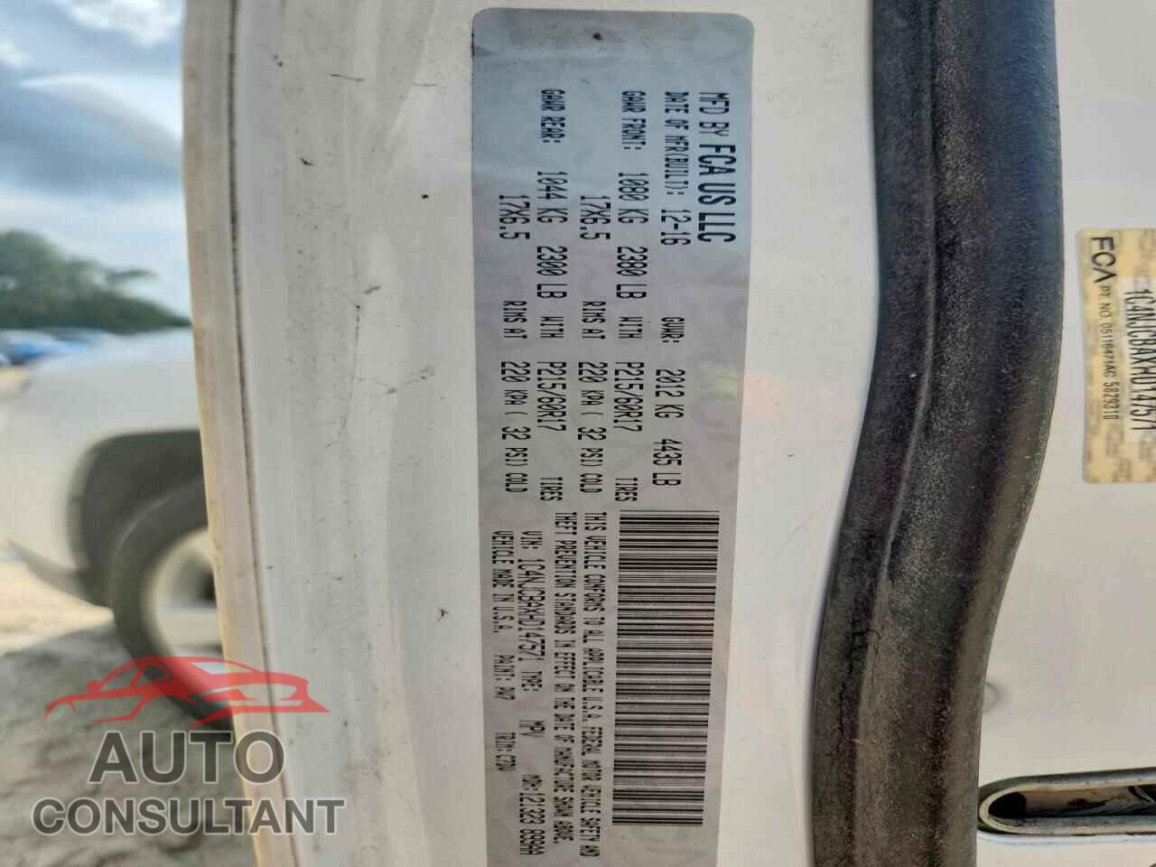 JEEP COMPASS 2017 - 1C4NJCBAXHD147571