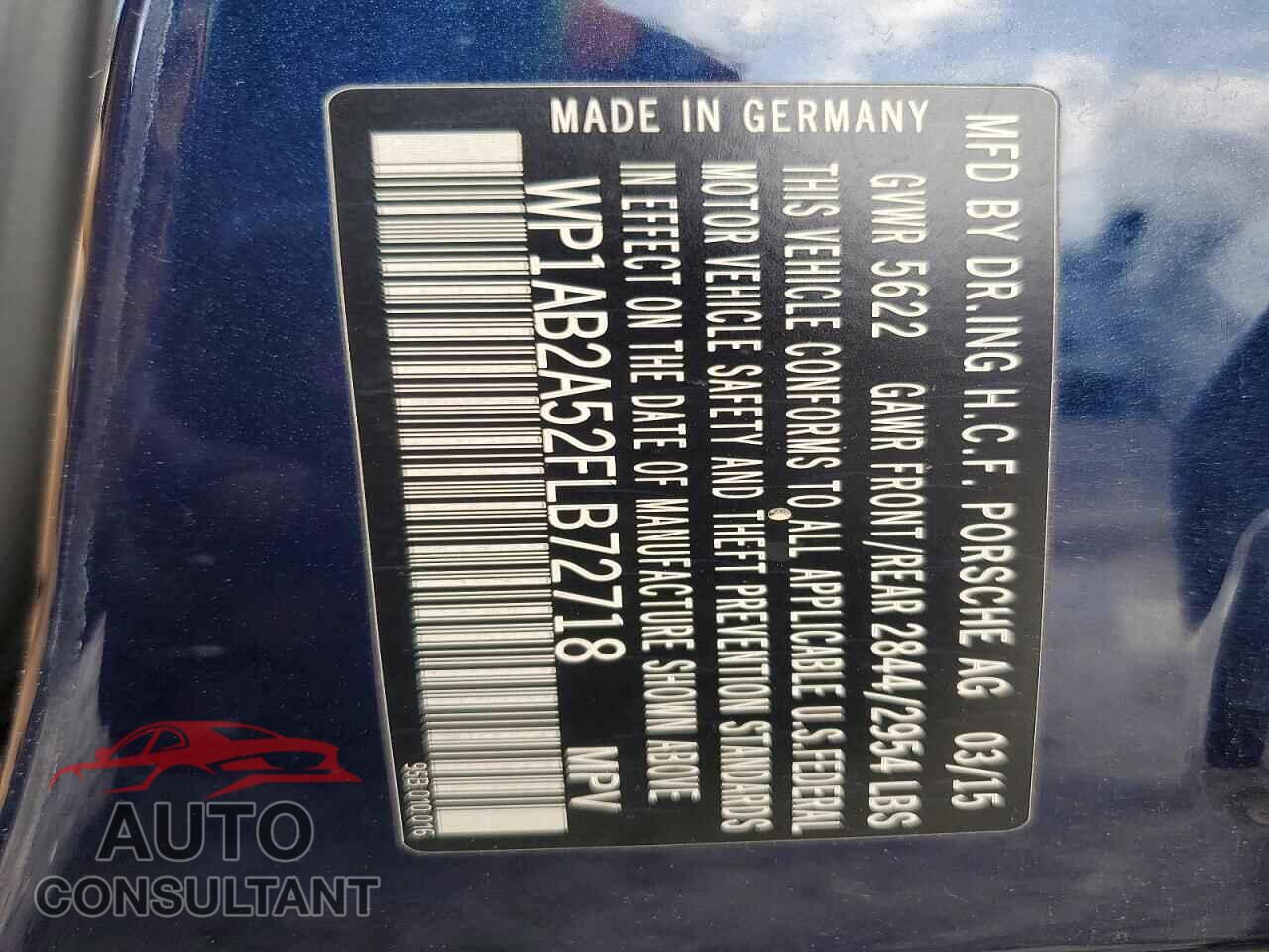 PORSCHE MACAN 2015 - WP1AB2A52FLB72718