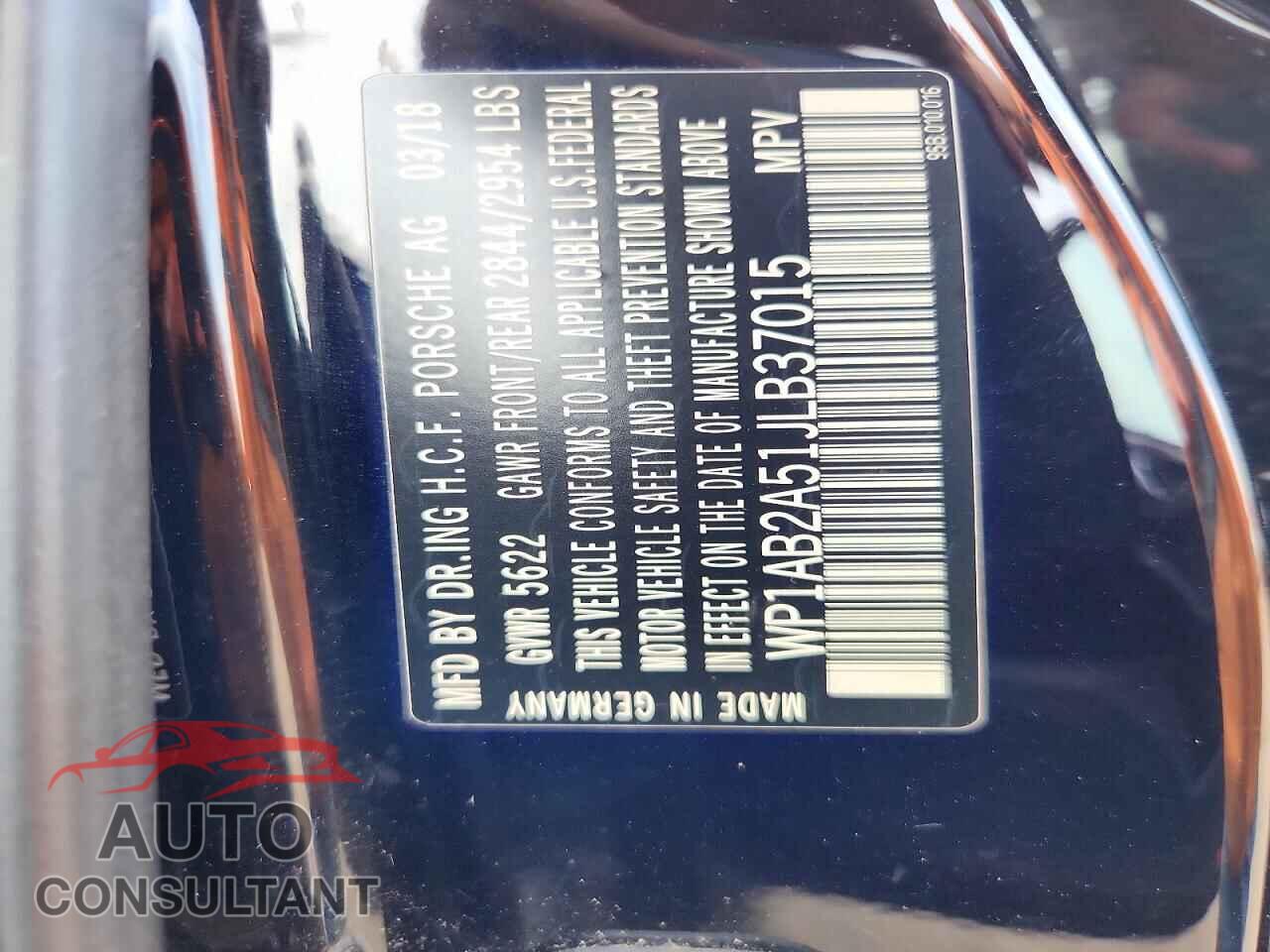 PORSCHE MACAN 2018 - WP1AB2A51JLB37015