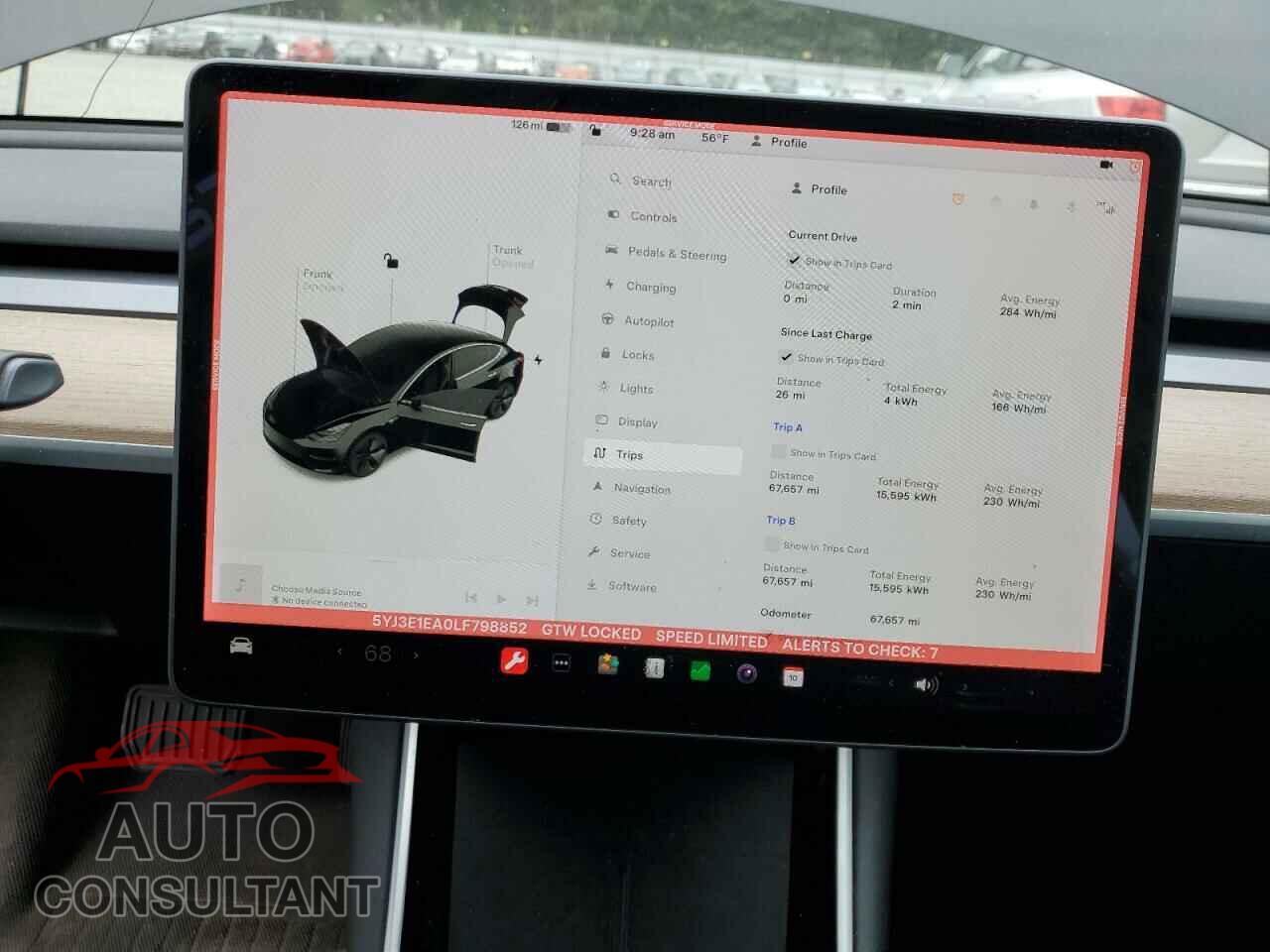 TESLA MODEL 3 2020 - 5YJ3E1EA0LF798852
