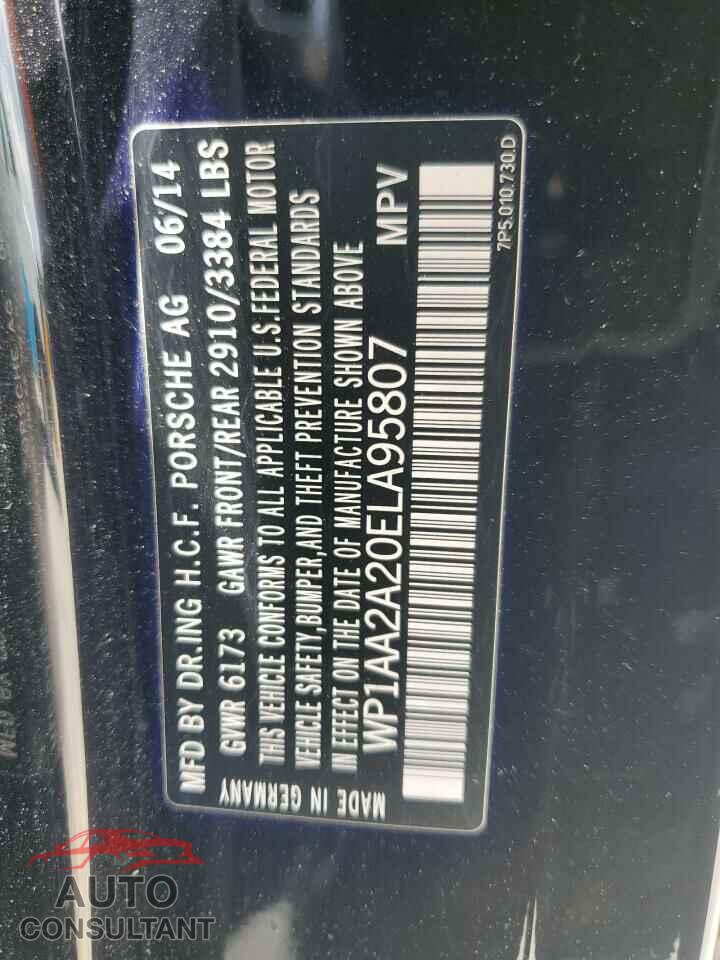 PORSCHE CAYENNE 2014 - WP1AA2A20ELA95807