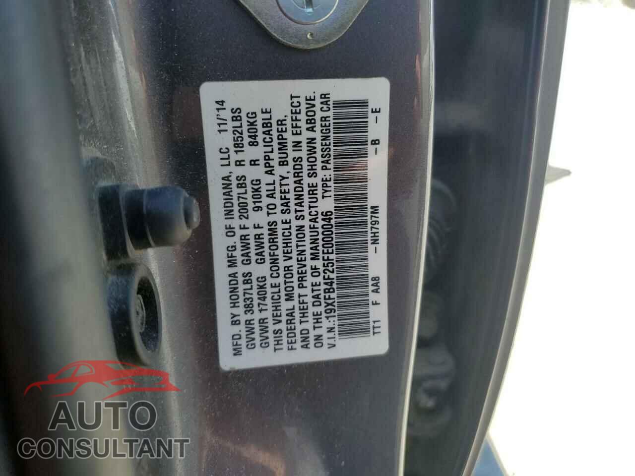 HONDA CIVIC 2015 - 19XFB4F25FE000046