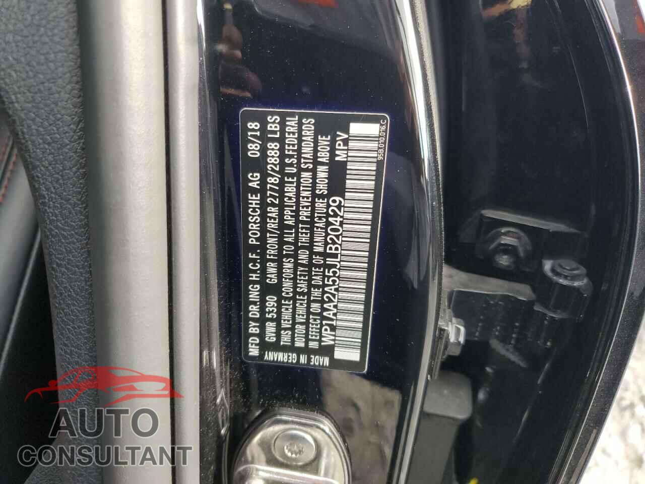 PORSCHE MACAN 2018 - WP1AA2A55JLB20429