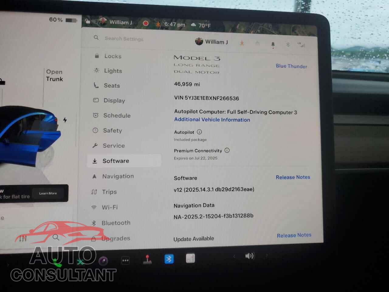 TESLA MODEL 3 2022 - 5YJ3E1EBXNF266536