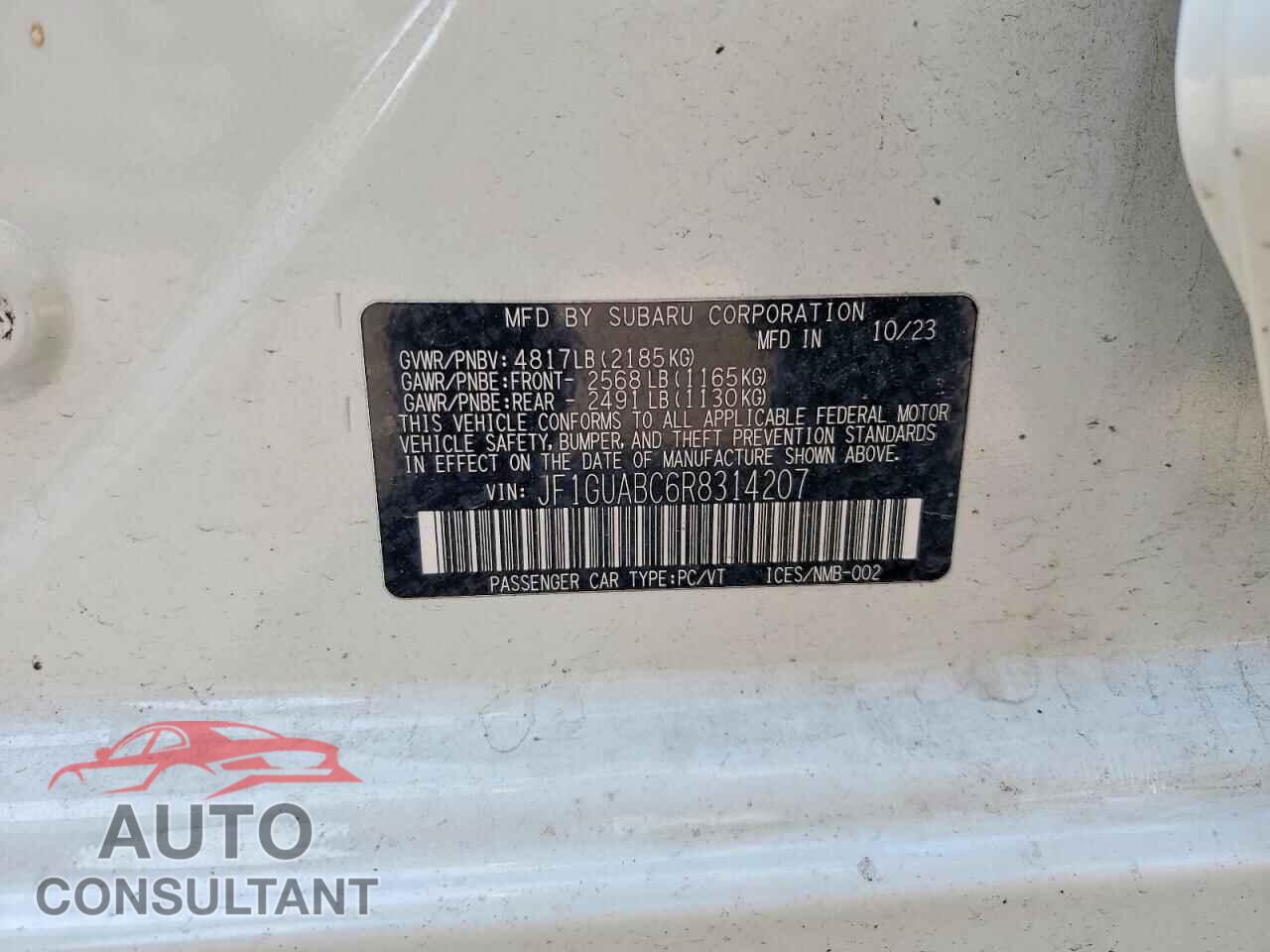 SUBARU IMPREZA 2024 - JF1GUABC6R8314207
