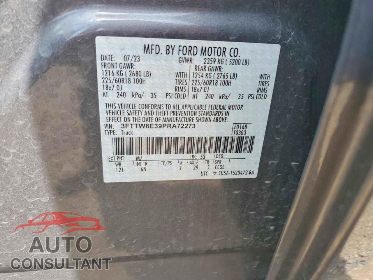 FORD MAVERICK 2023 - 3FTTW8E39PRA72273
