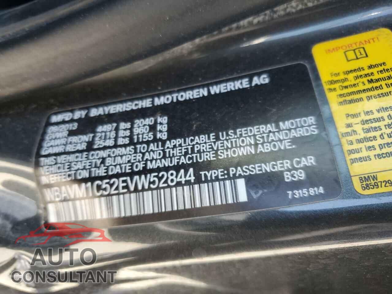 BMW X1 2014 - WBAVM1C52EVW52844