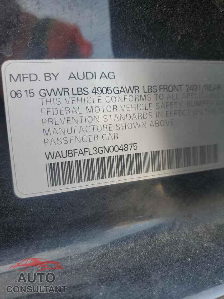 AUDI A4 2016 - WAUBFAFL3GN004875