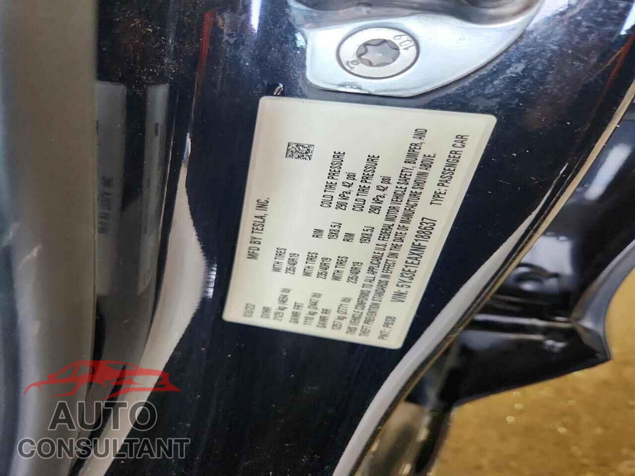 TESLA MODEL 3 2022 - 5YJ3E1EAXNF188637