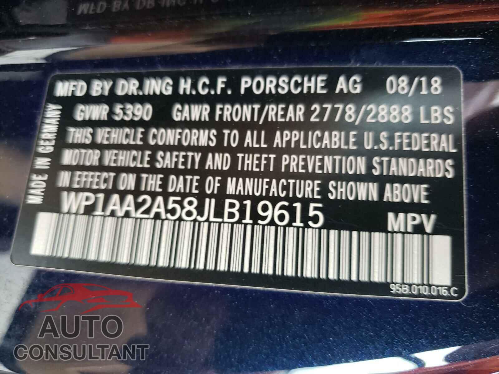 PORSCHE MACAN 2018 - WP1AA2A58JLB19615