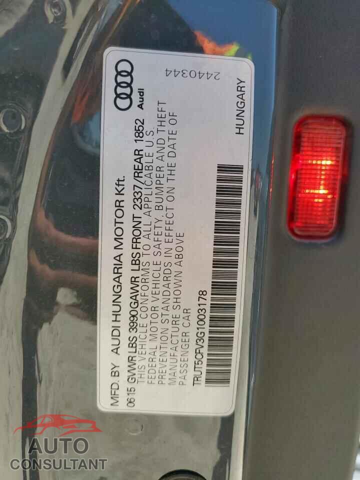 AUDI TT 2016 - TRUT5CFV3G1003178