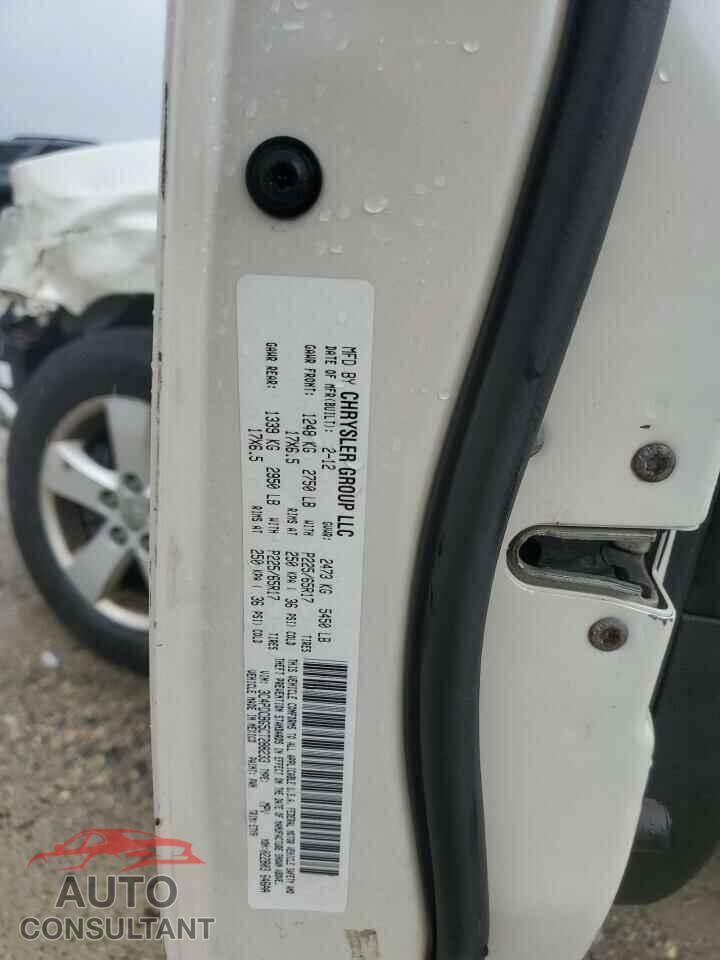 DODGE JOURNEY 2012 - 3C4PDCBG5CT288233