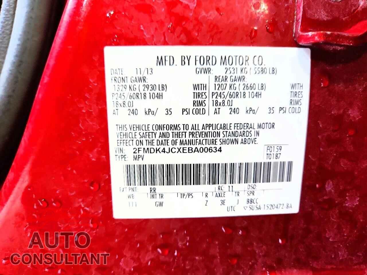 FORD EDGE 2014 - 2FMDK4JCXEBA00634