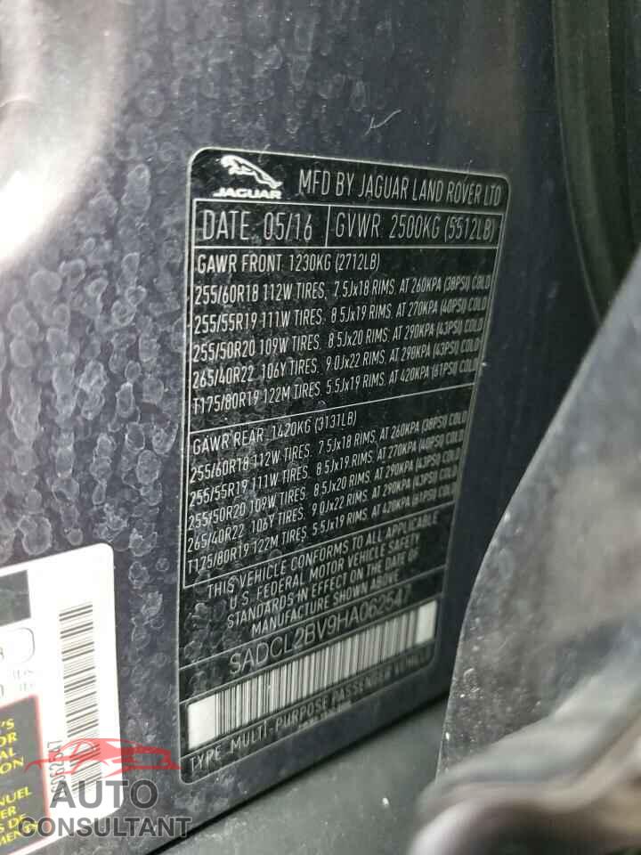 JAGUAR F-PACE 2017 - SADCL2BV9HA062547
