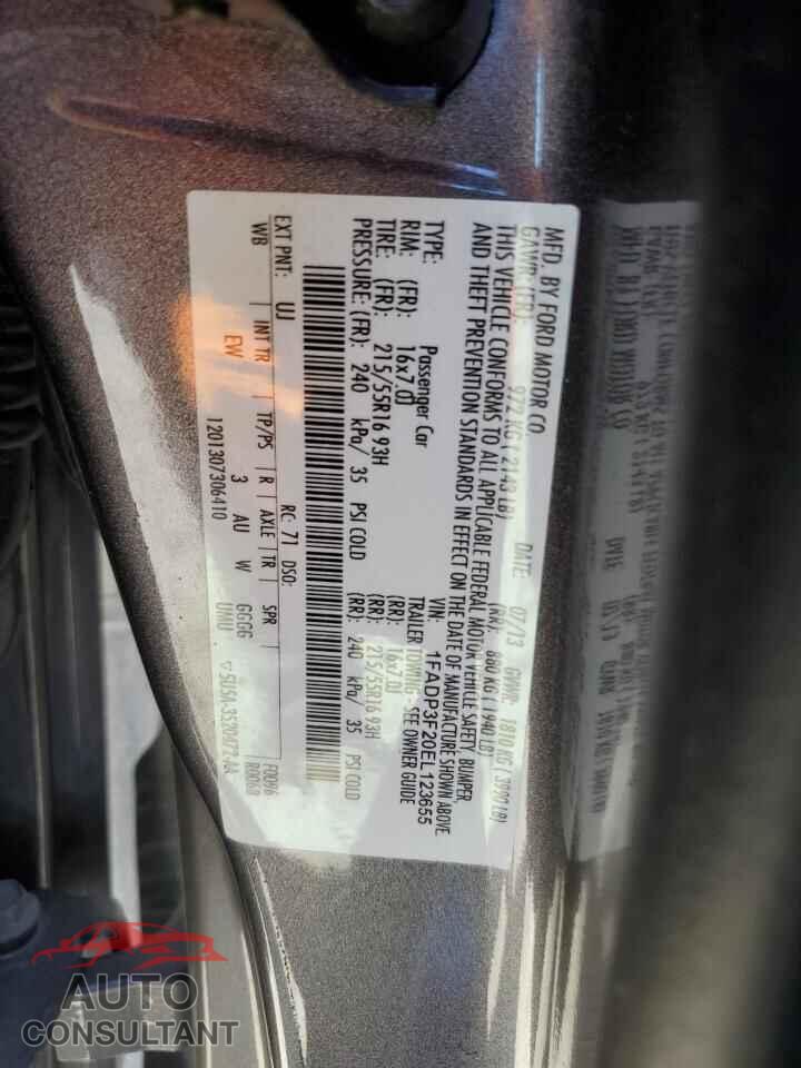 FORD FOCUS 2014 - 1FADP3F20EL123655