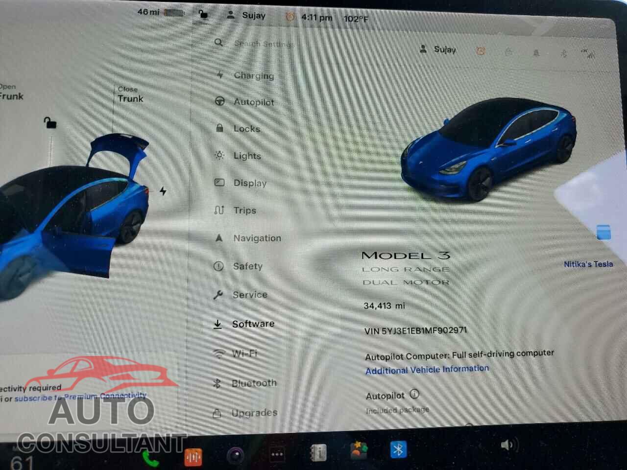 TESLA MODEL 3 2021 - 5YJ3E1EB1MF902971