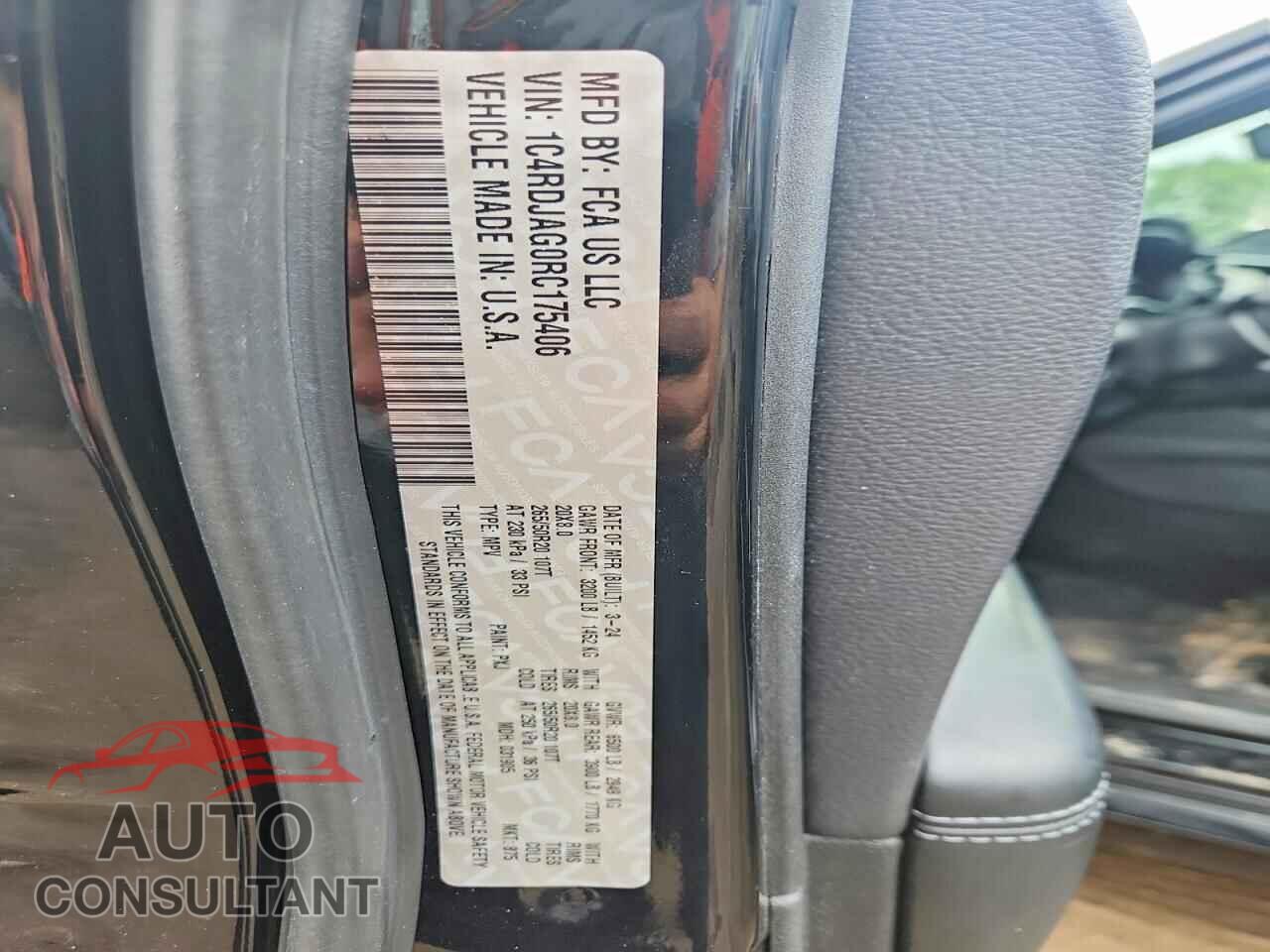 DODGE DURANGO 2024 - 1C4RDJAG0RC175406
