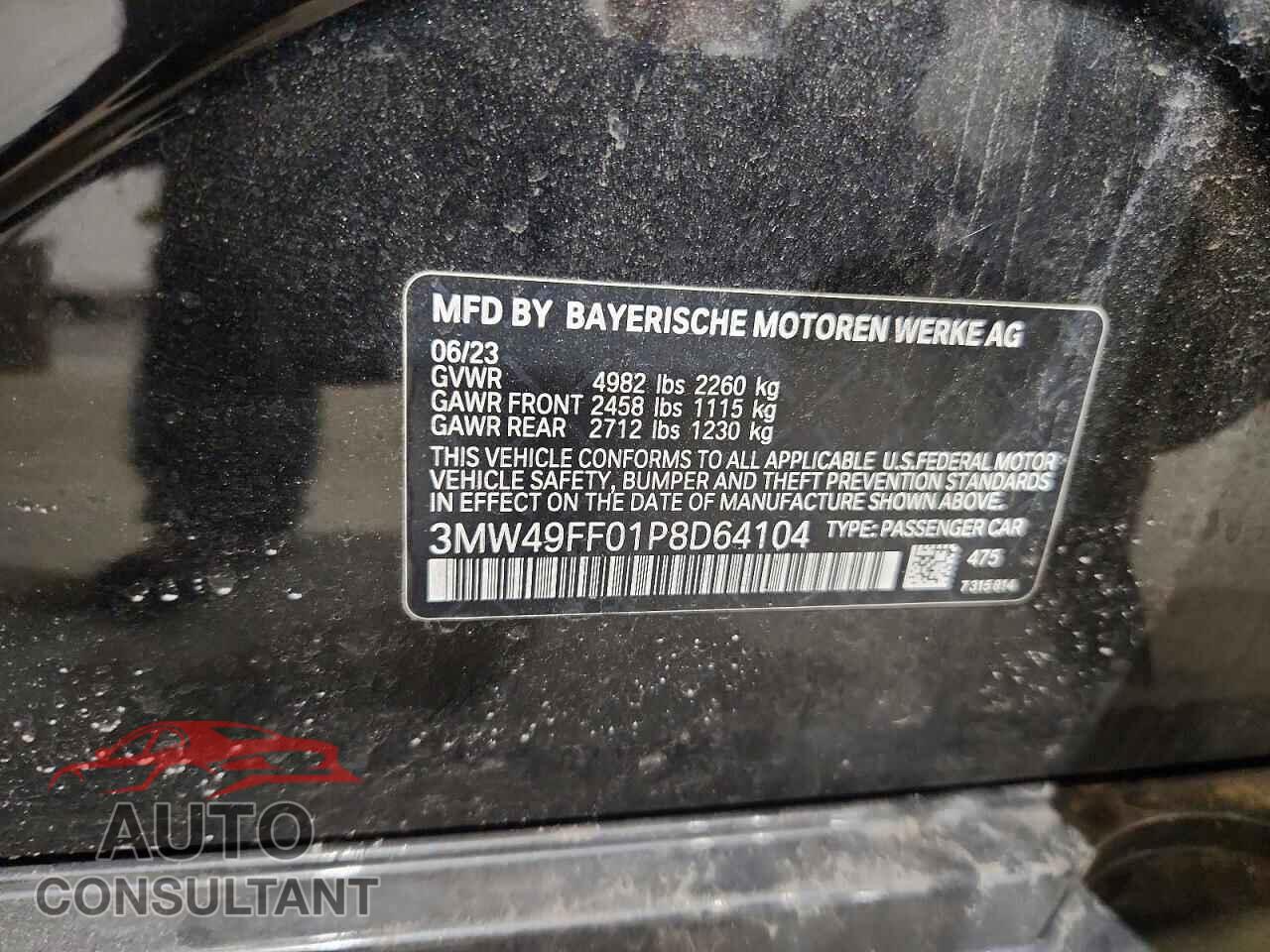 BMW M3 2023 - 3MW49FF01P8D64104