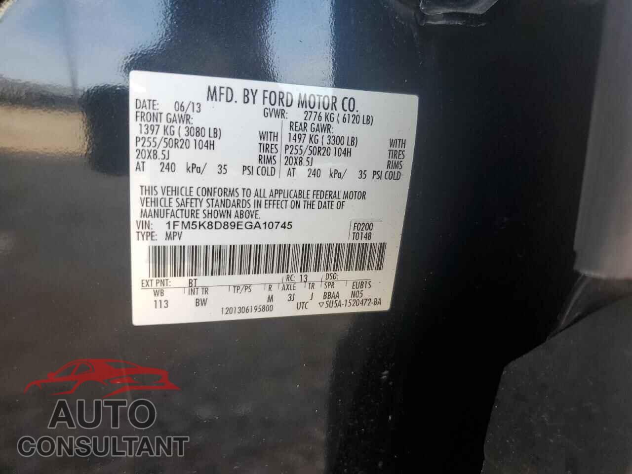 FORD EXPLORER 2014 - 1FM5K8D89EGA10745
