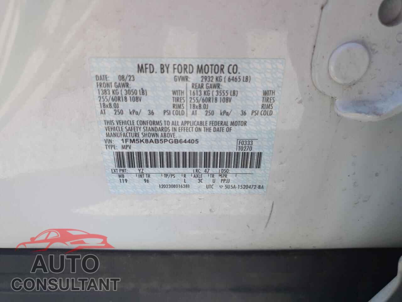 FORD EXPLORER 2023 - 1FM5K8AB5PGB64405