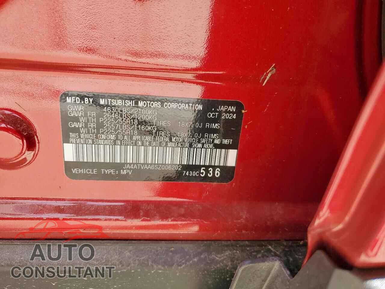 MITSUBISHI ECLIPSE 2025 - JA4ATVAA6SZ006202