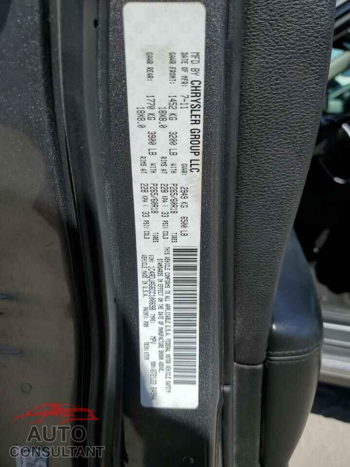 DODGE DURANGO 2012 - 1C4RDJAG6CC100698