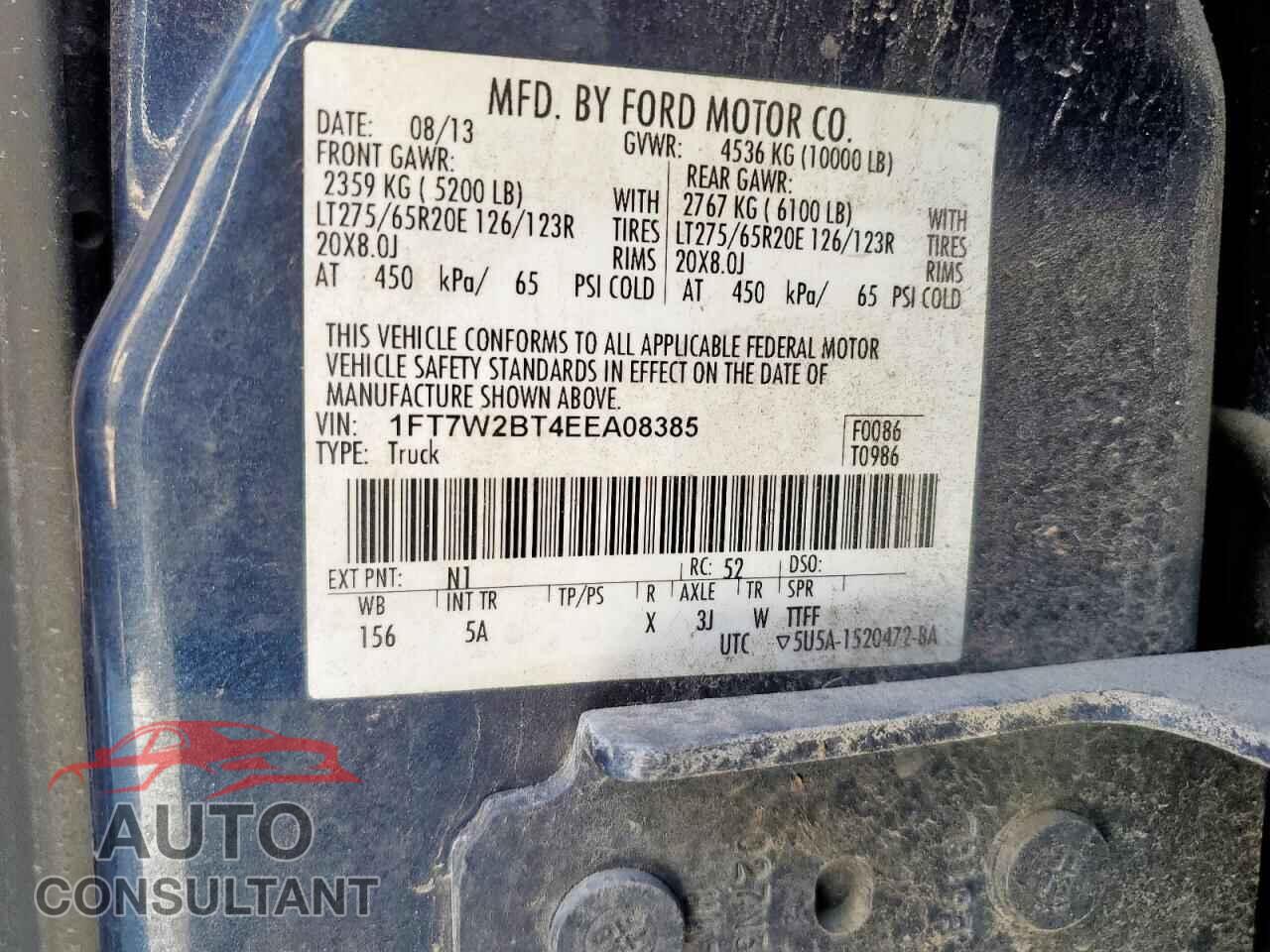 FORD F250 2014 - 1FT7W2BT4EEA08385