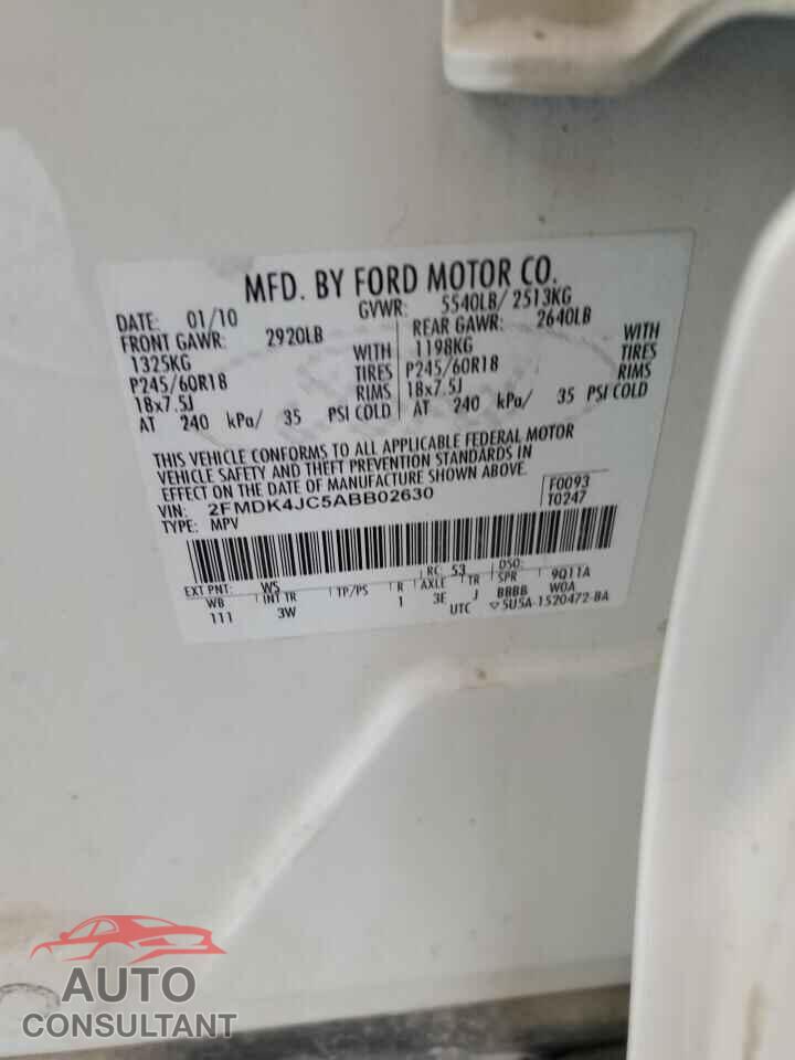 FORD EDGE 2010 - 2FMDK4JC5ABB02630
