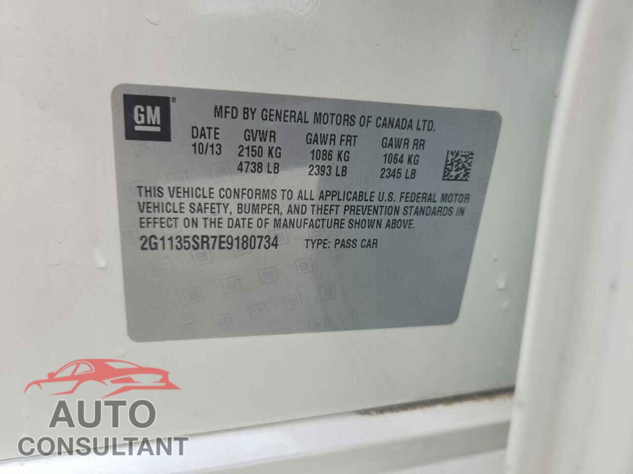 CHEVROLET IMPALA 2014 - 2G1135SR7E9180734
