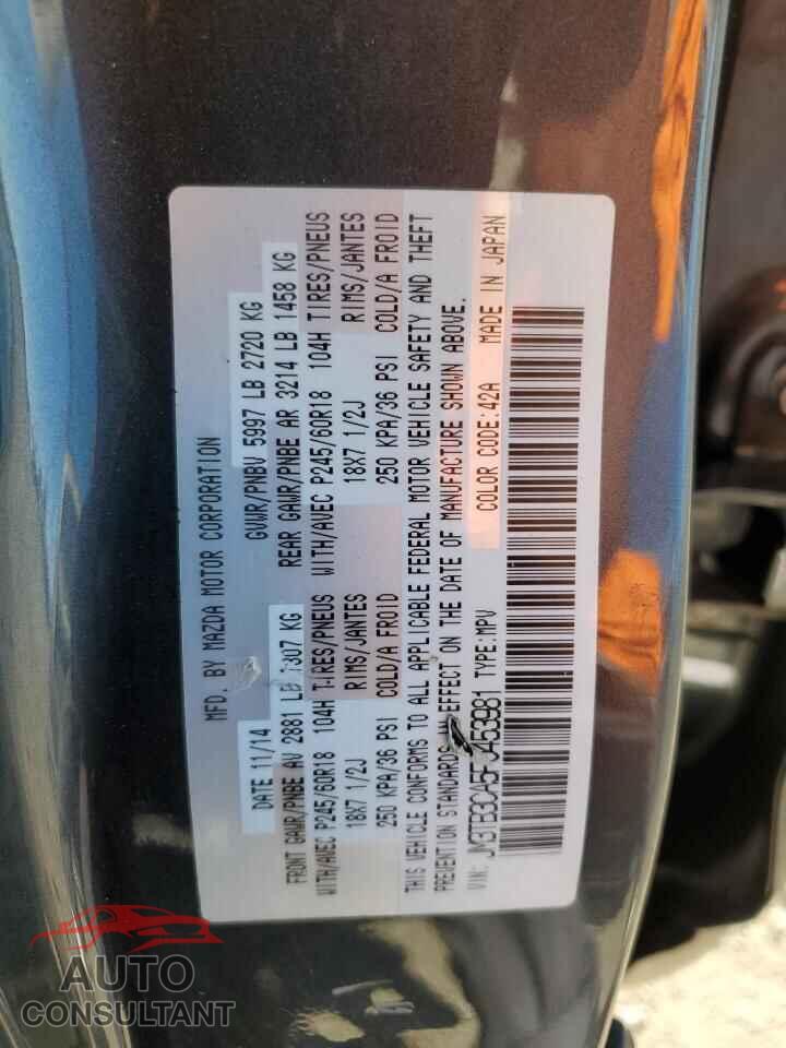 MAZDA CX-9 2015 - JM3TB3CA5F0453981