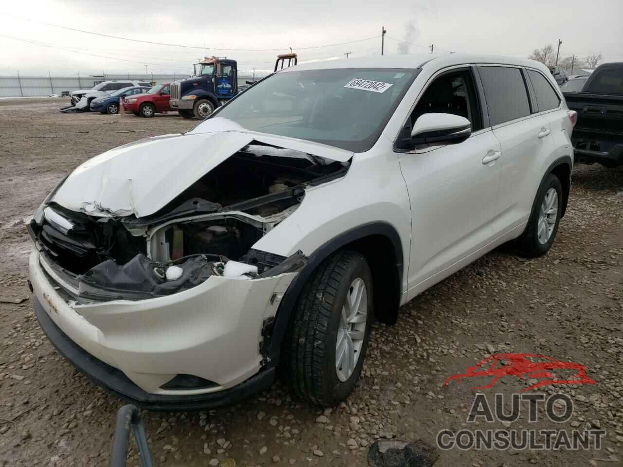 TOYOTA HIGHLANDER 2016 - 5TDBKRFH8GS276938
