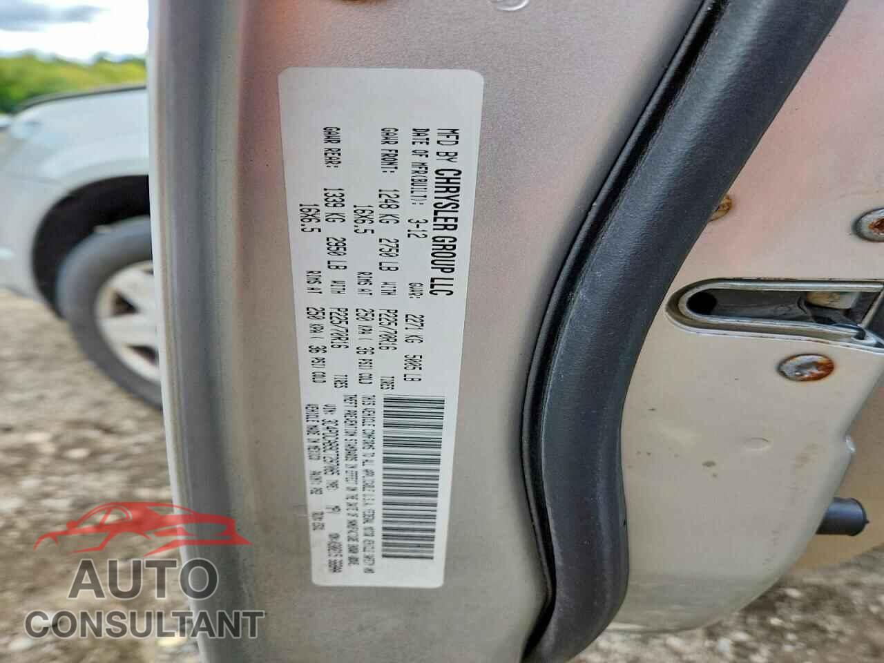 DODGE JOURNEY 2012 - 3C4PDCAB9CT297085