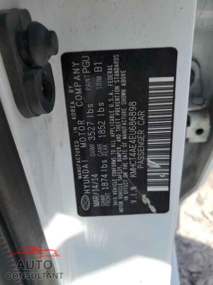 HYUNDAI ACCENT 2014 - KMHCT4AE4EU686898