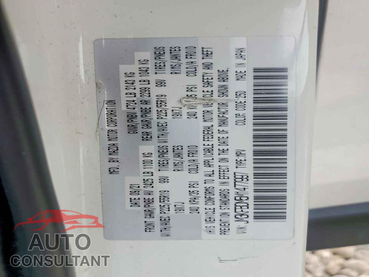 MAZDA CX-5 2021 - JM3KFBDM5M1477997