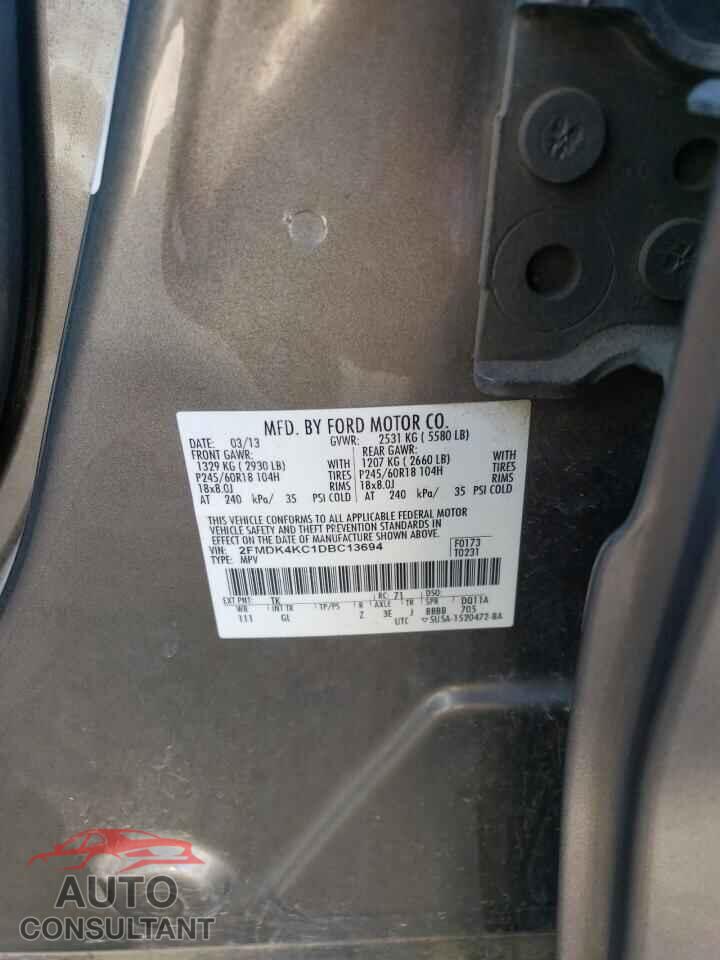 FORD EDGE 2013 - 2FMDK4KC1DBC13694