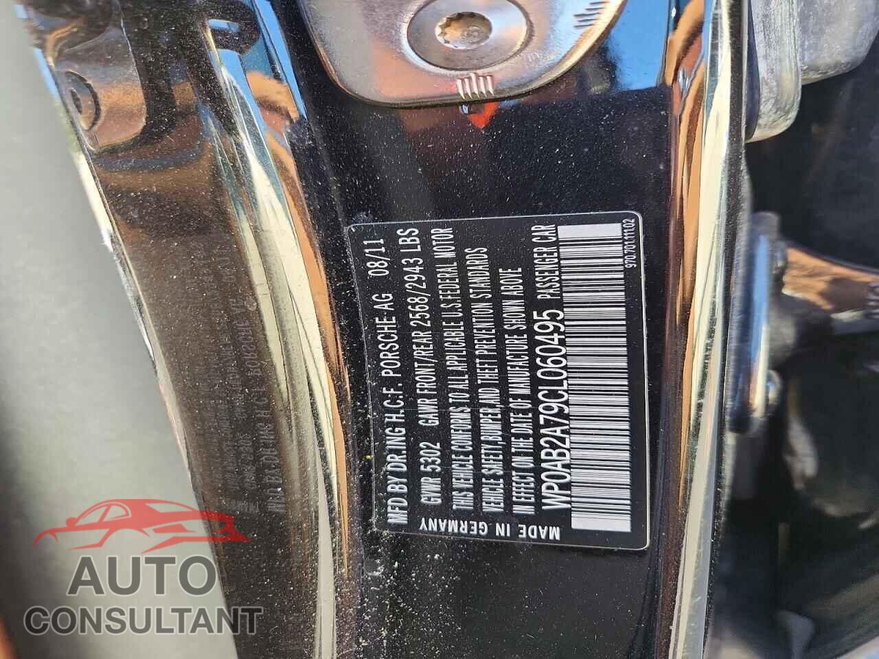 PORSCHE PANAMERA 2012 - WP0AB2A79CL060495