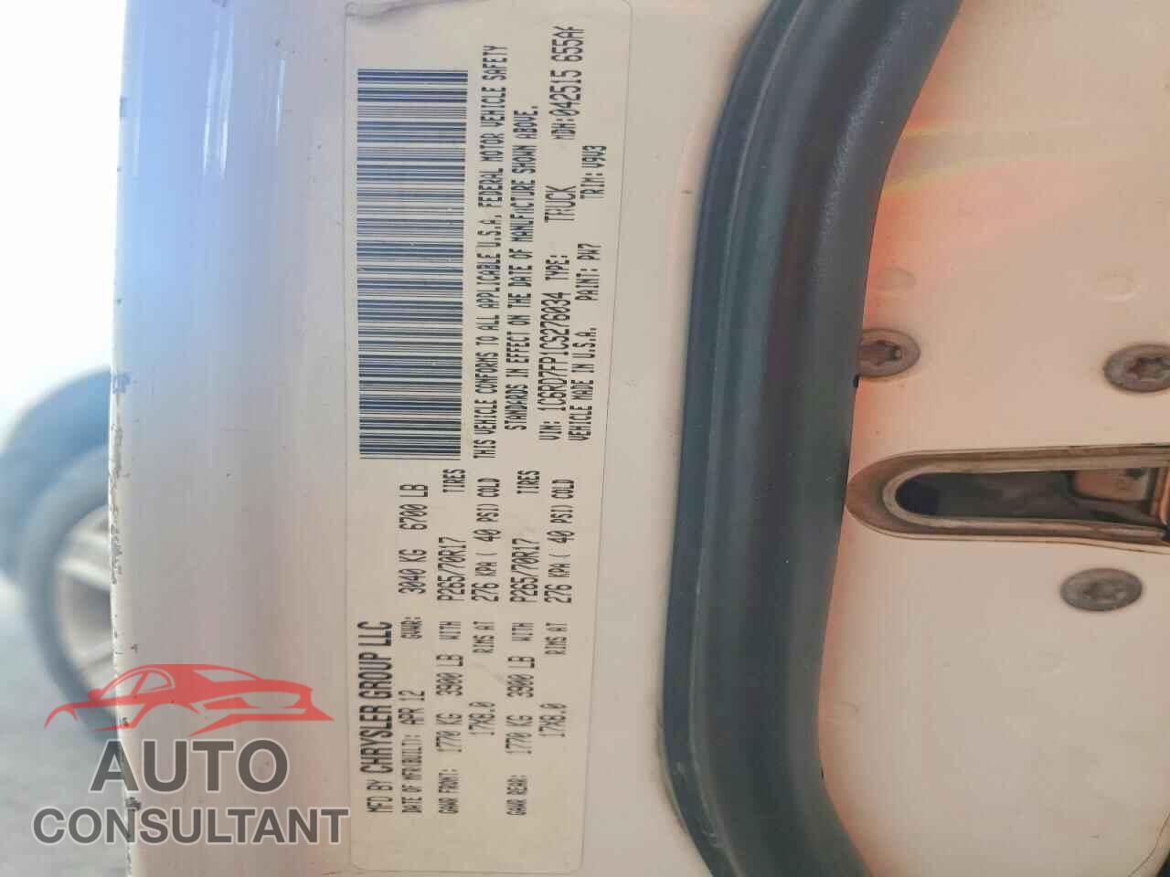 DODGE RAM 1500 2012 - 1C6RD7FP1CS276034