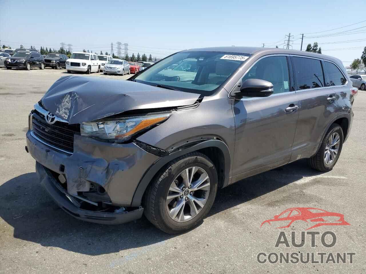 TOYOTA HIGHLANDER 2016 - 5TDZKRFH2GS130419
