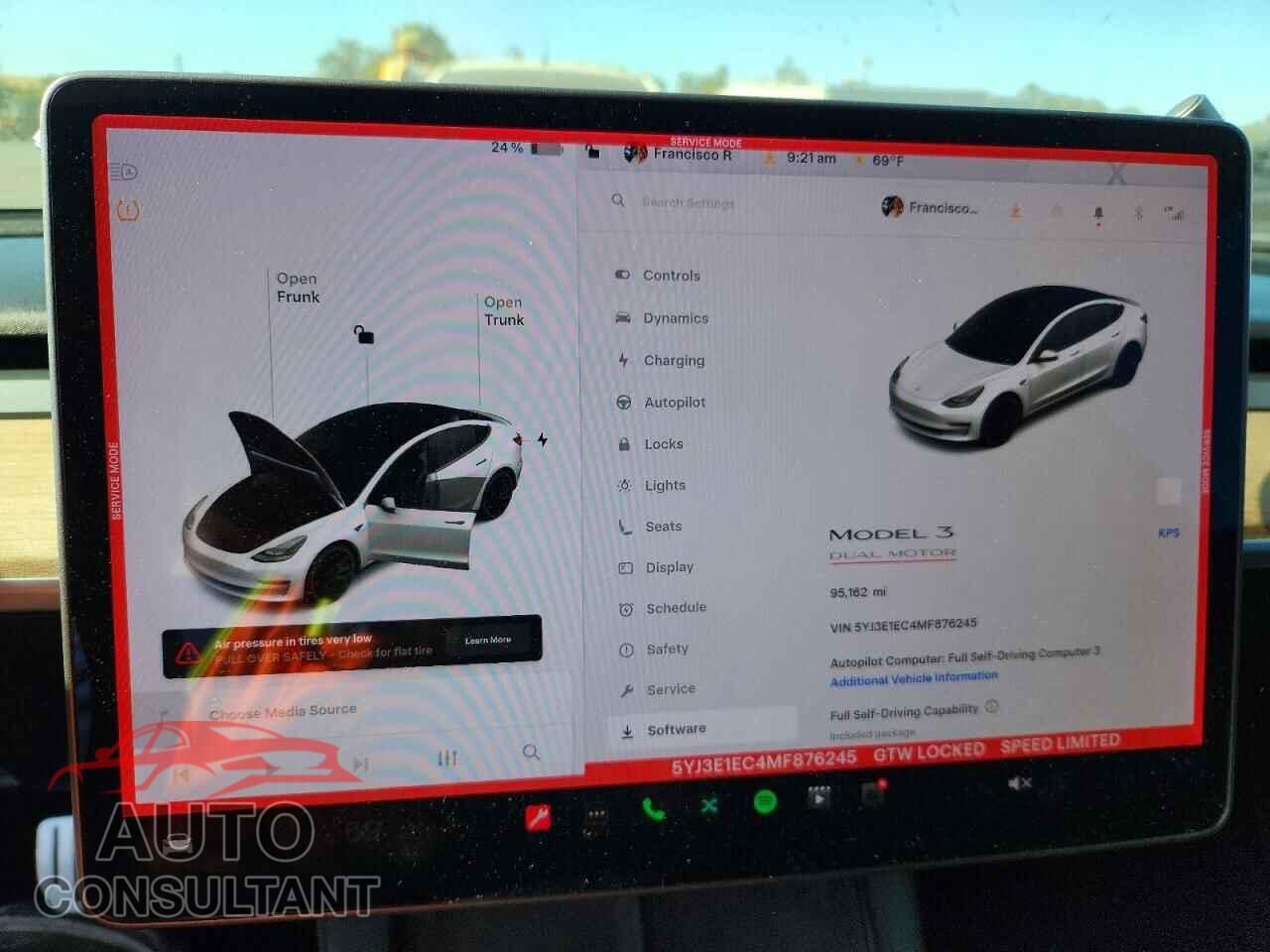 TESLA MODEL 3 2021 - 5YJ3E1EC4MF876245