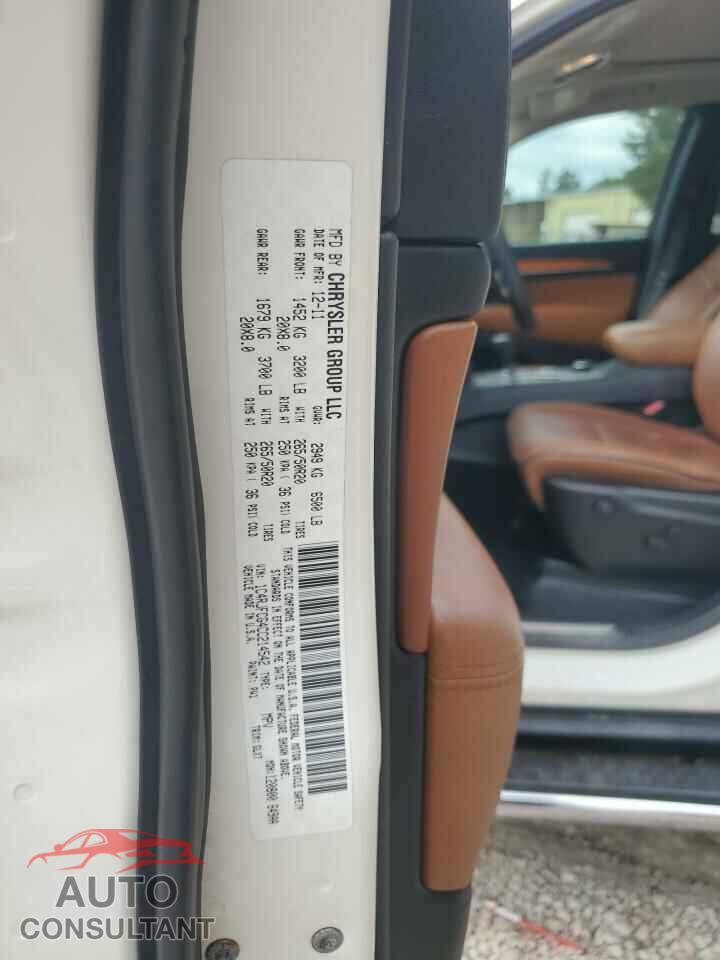 JEEP GRAND CHER 2012 - 1C4RJFCG4CC214542