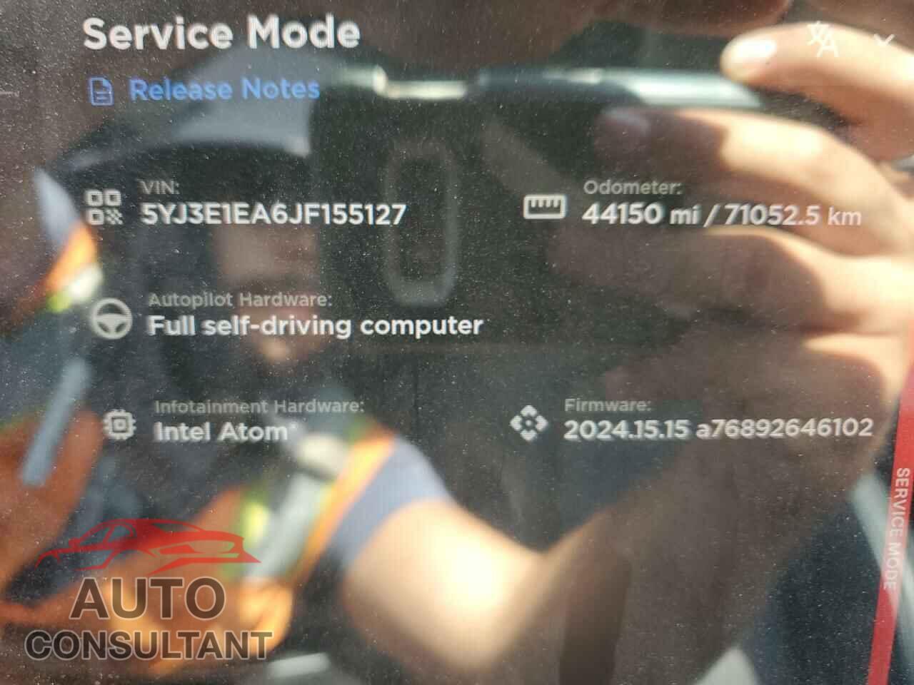 TESLA MODEL 3 2018 - 5YJ3E1EA6JF155127