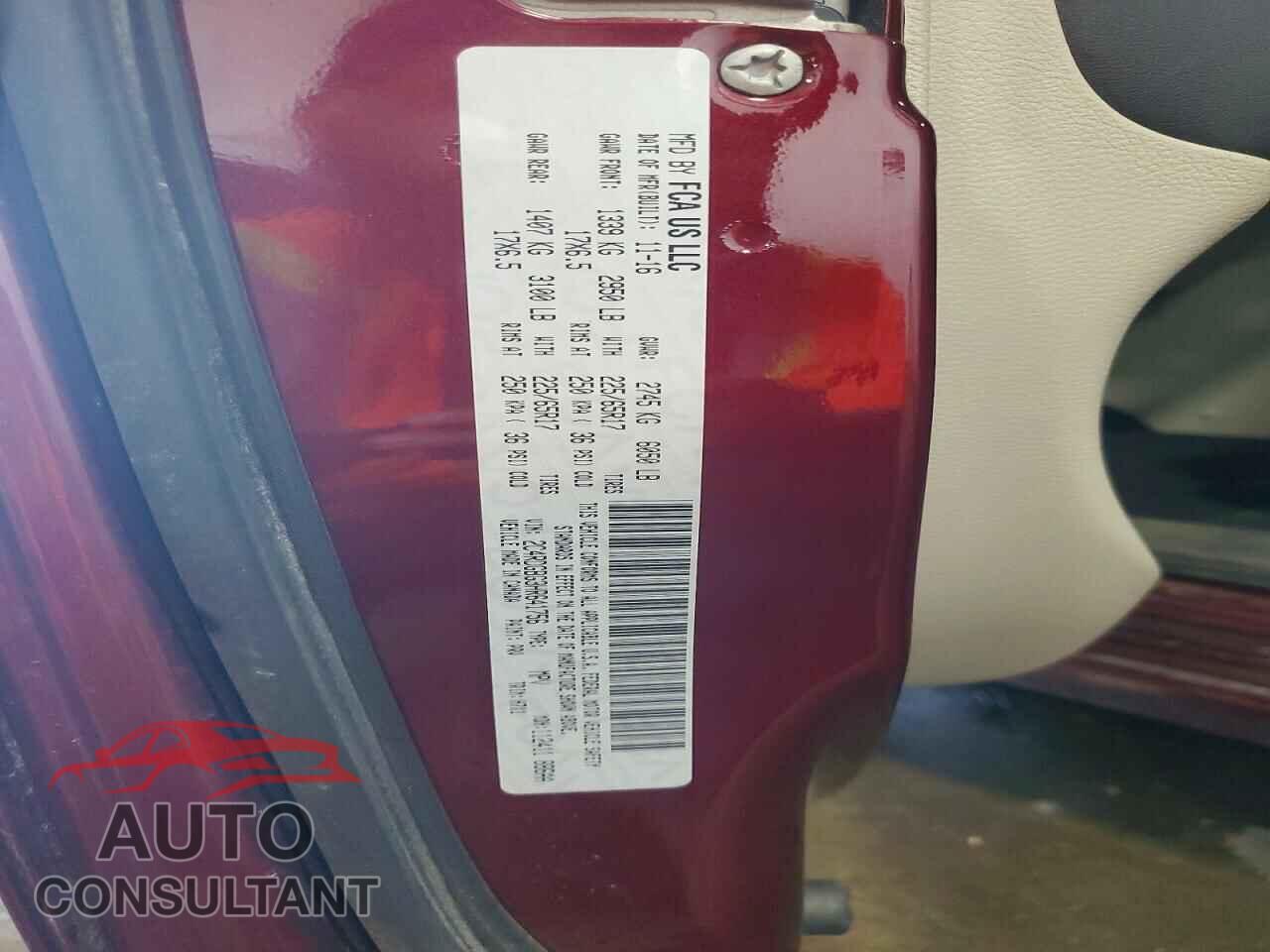 DODGE CARAVAN 2017 - 2C4RDGBG3HR641756