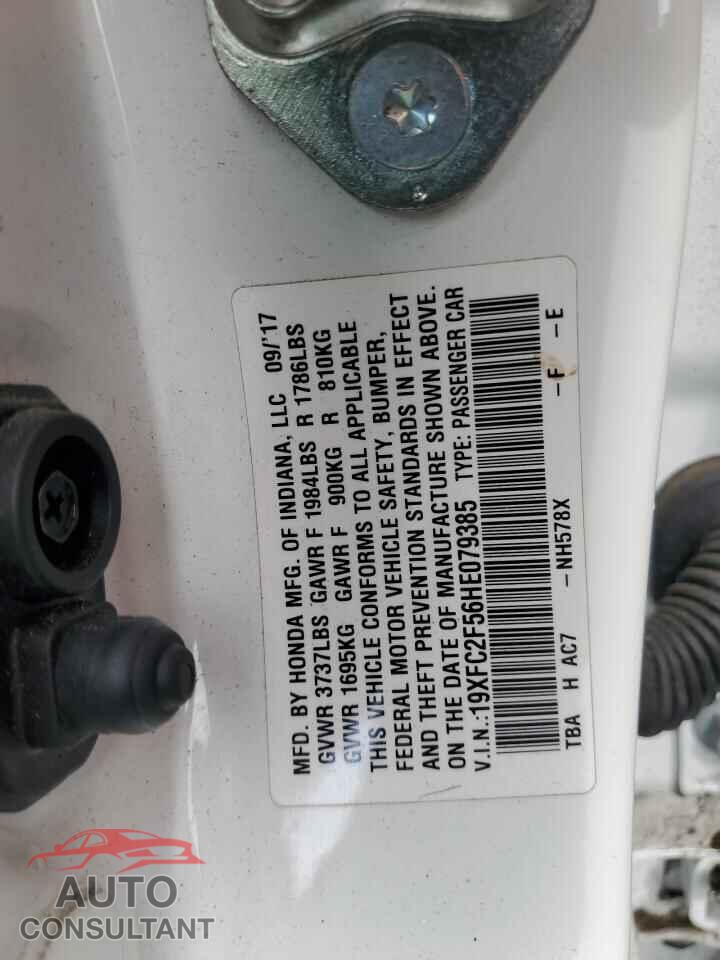 HONDA CIVIC 2017 - 19XFC2F56HE079385