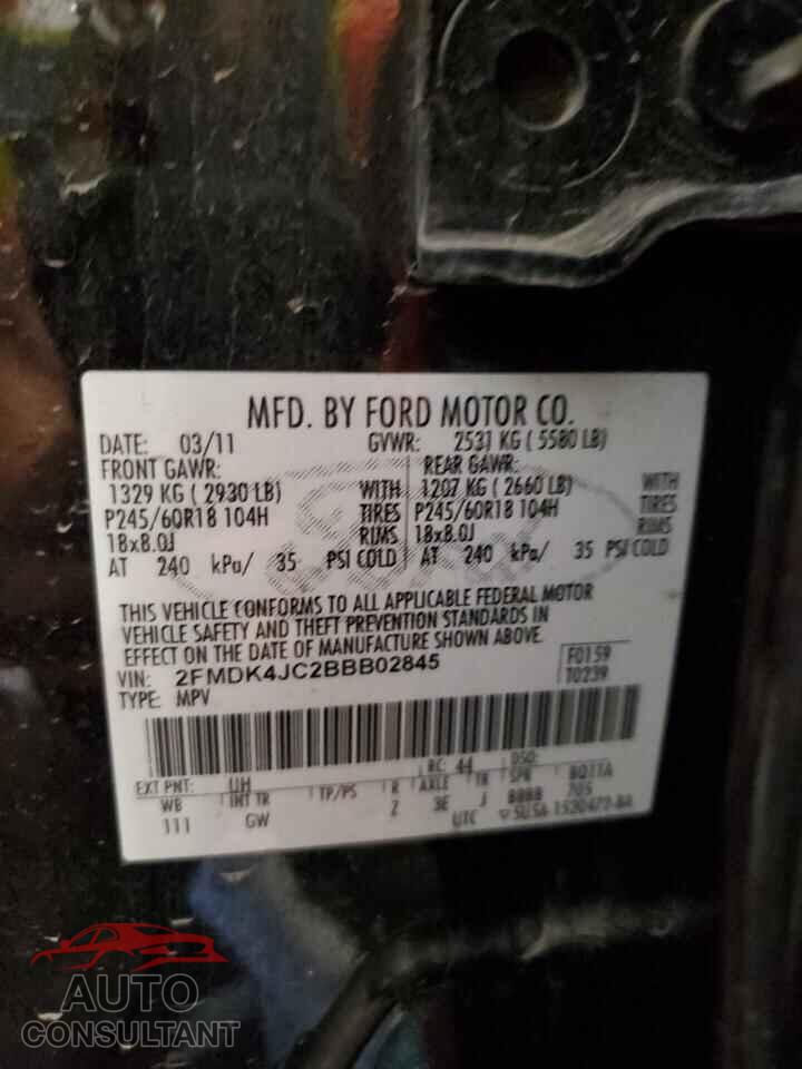 FORD EDGE 2011 - 2FMDK4JC2BBB02845