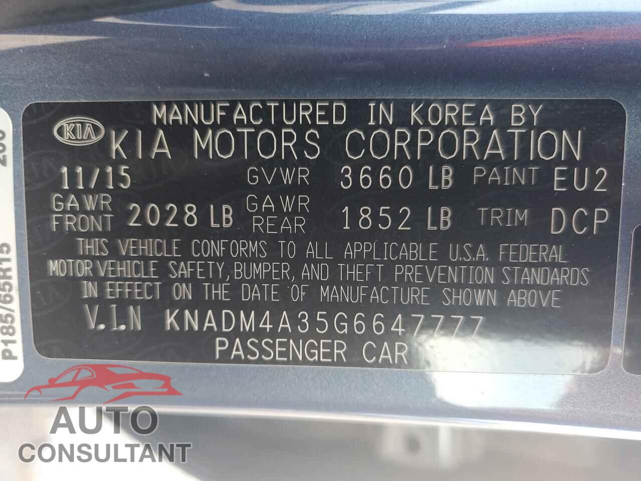 KIA RIO 2016 - KNADM4A35G6647777