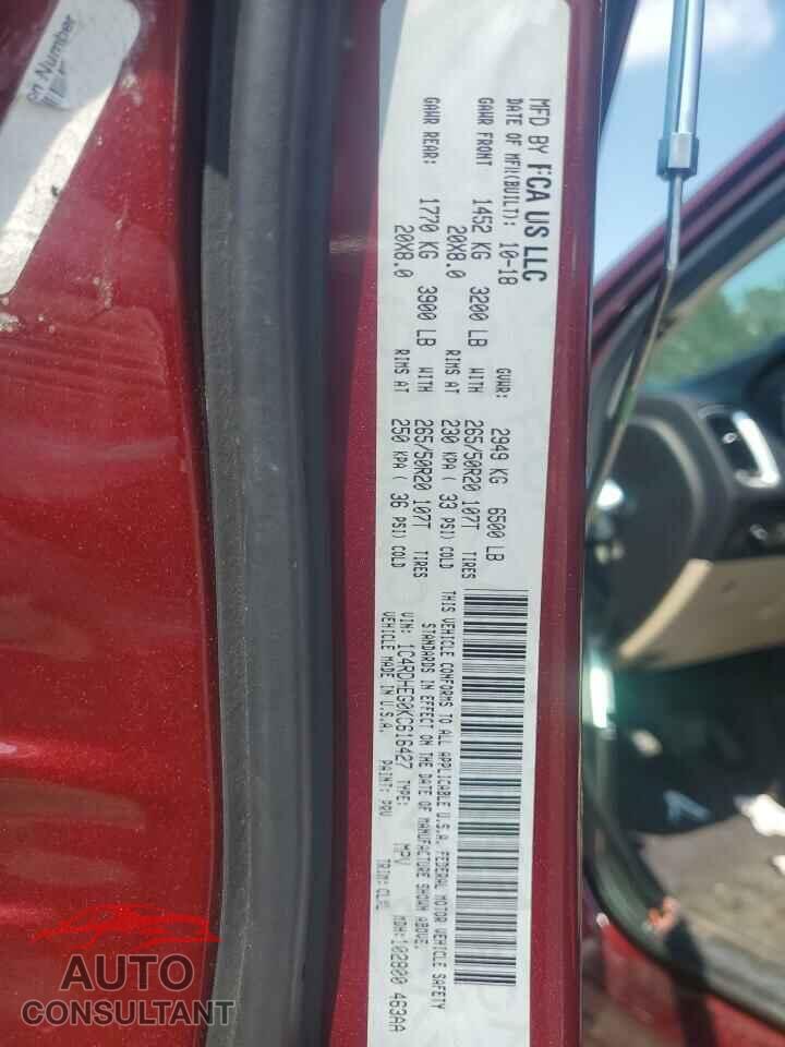 DODGE DURANGO 2019 - 1C4RDHEG0KC616427