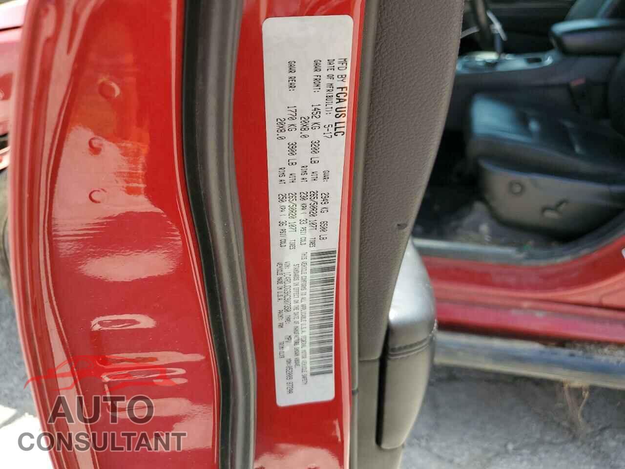 DODGE DURANGO 2017 - 1C4RDJDG9HC907350