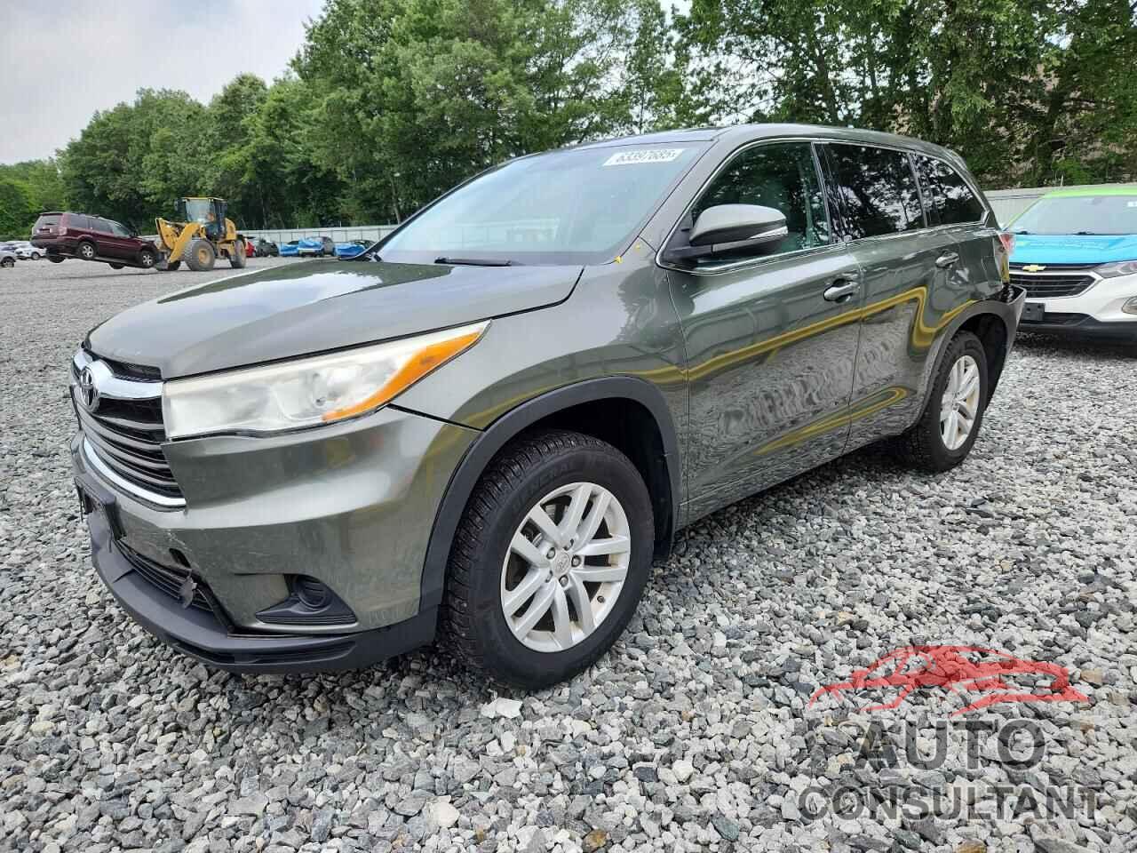 TOYOTA HIGHLANDER 2014 - 5TDBKRFH3ES017710