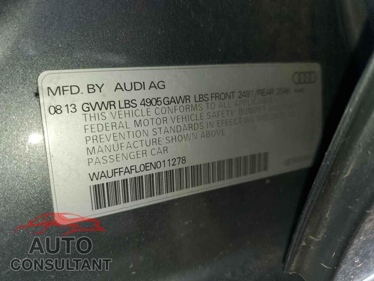 AUDI A4 2014 - WAUFFAFL0EN011278